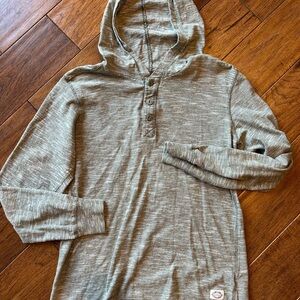 Boys 14 H&M Green Hooded long sleeve tee